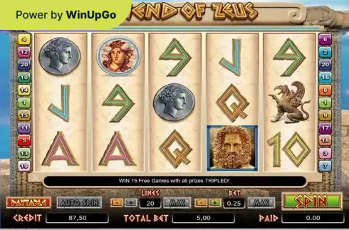 Machine à sous Legend of Zeus