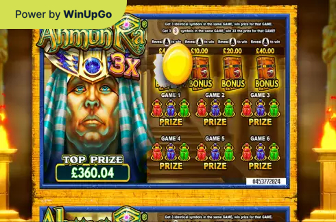 Ойын автоматы Ahmun Ra Scratcher