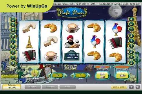 Мошини бозӣ Cafe Paris